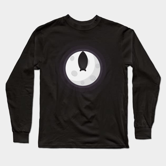 Flat Bat Moon Long Sleeve T-Shirt by Rivanriv